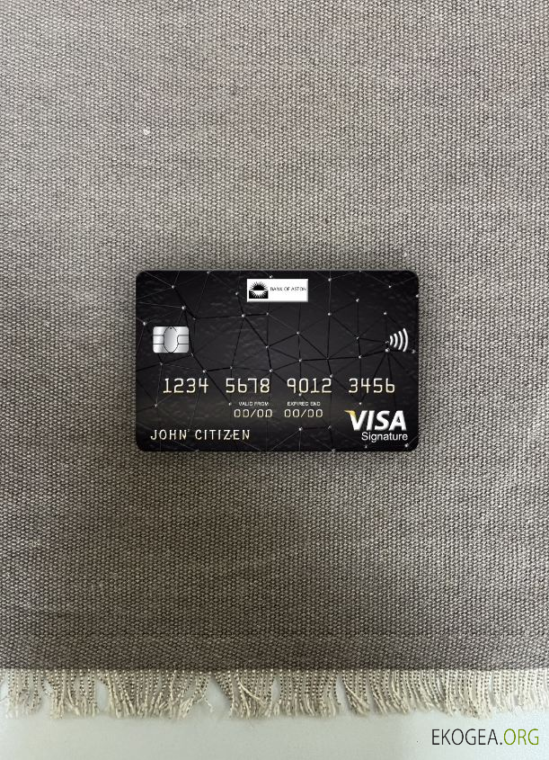 Royaume , Uni Bank of Aston carte de signature de visa photolook , avant